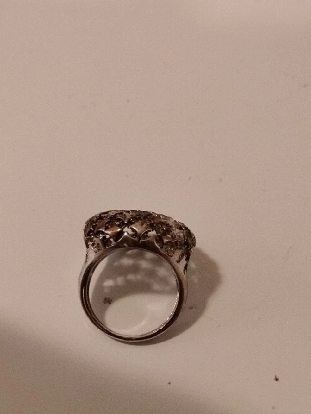 Colleen Lopez Bold High Polished Diamond-cut Fligree Ring Size 8